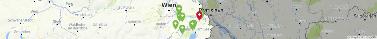 Kartenansicht für Apotheken-Notdienste in der Nähe von Höflein (Bruck an der Leitha, Niederösterreich)